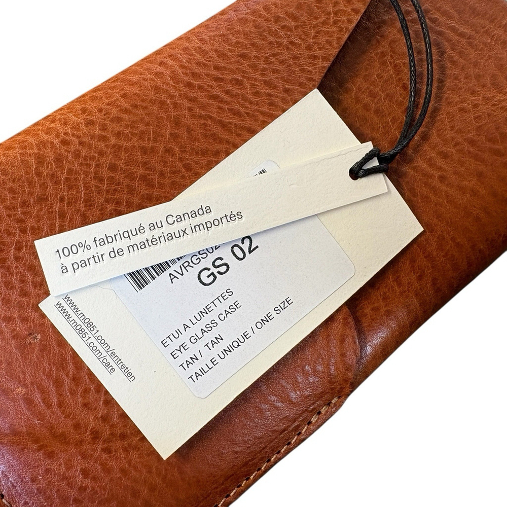 NEW M0851 Case Sunglasses Eyeglasses Brown Leather Canadian Designer Luxury - Picture 8 of 8